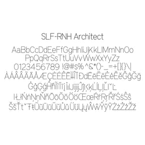 SLF-RHN Architect Single Line Engraving Font for Rhino Software