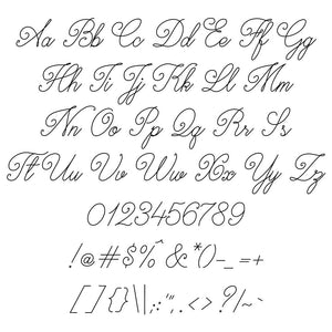 Machinist Single Line Font "RSVP"