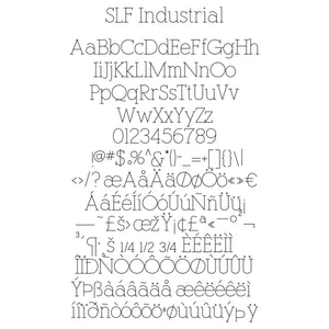 SLF Industrial Engraving font for Rhino 3D software