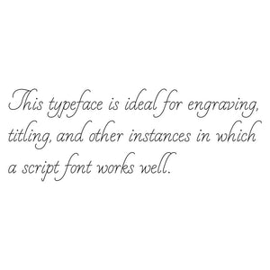 Rhino Single Line Engraving Font - White Linen