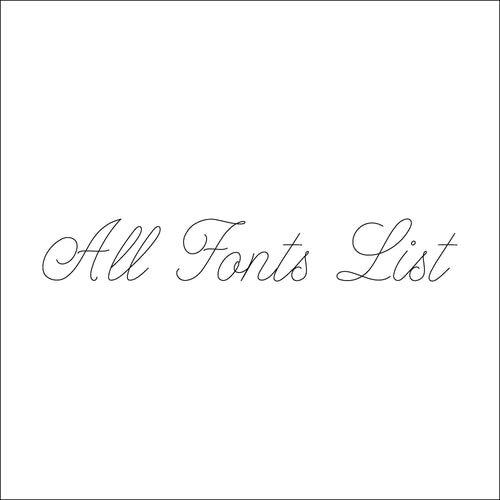 All Fonts List