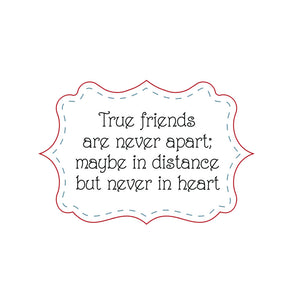 True Friends Never Apart Single Line Design