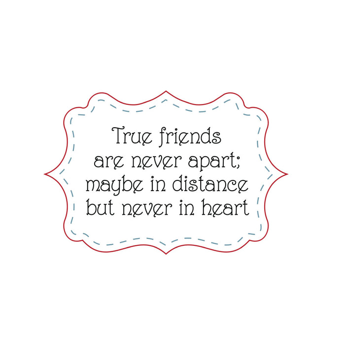 True Friends Never Apart Single Line Design