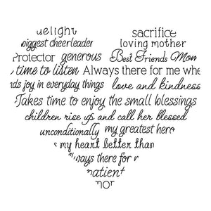 Mother's Day Words in Heart