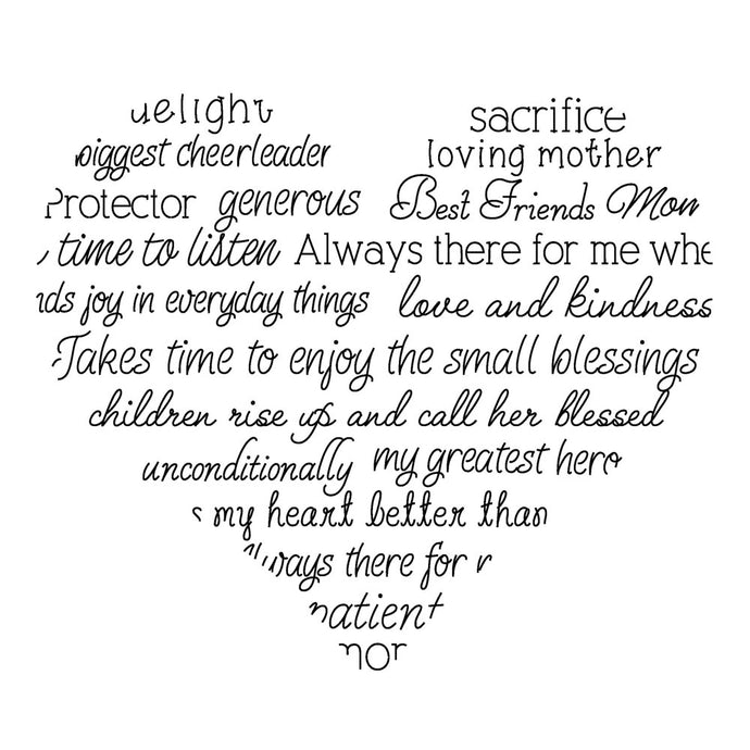 Mother's Day Words in Heart