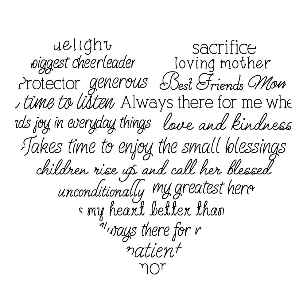 Mother's Day Words in Heart