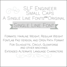 Load image into Gallery viewer, slf engineer single line font for drafting drawing cardmaking foil quill cricut sillhouette and more