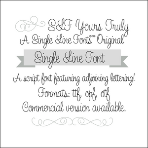 Single Line Font "Yours Truly"