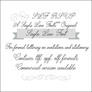 slf rsvp single line font for silhouette glowforge cricut solo scan n cut cnc