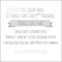 slf tulip trail single line font hairline monoline fonts for glowforge signs cricut silhouette starcraft solo brother scan n cut