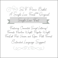 slf picnic basket single line font for cricut silhouette cameo solo brother scan n cut glowforge frames sign making cardmaking and foil quill