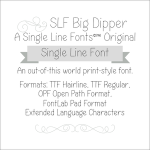 Single Line Font "SLF Big Dipper"