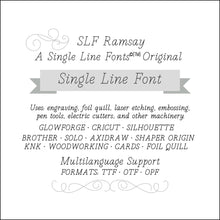 Load image into Gallery viewer, Single Line Font &quot;SLF Ramsay&quot; With Five Widths
