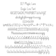 Load image into Gallery viewer, slf maple lane single line font
