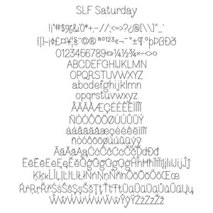 slf saturday hairline monoline sketch pen single line font