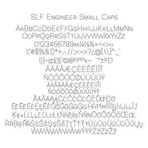 slf engineer single line font for drafting drawing cardmaking foil quill cricut sillhouette glowforge