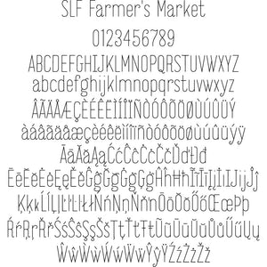 Single Line Font "SLF Farmer's Market"