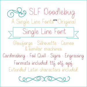 slf doodlebug single line font example