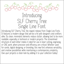 Load image into Gallery viewer, slf cherry tree single line font introduction