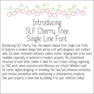 slf cherry tree single line font introduction