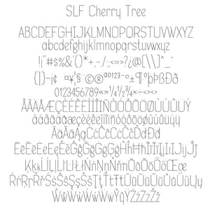 slf cherry tree single line font all characters