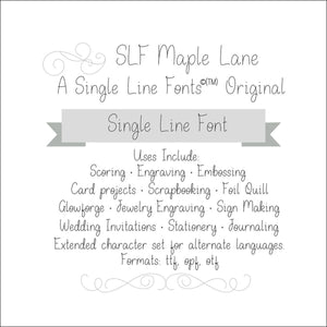 slf maple lane single line fonts original sketch pen hairline monoline laser scoring