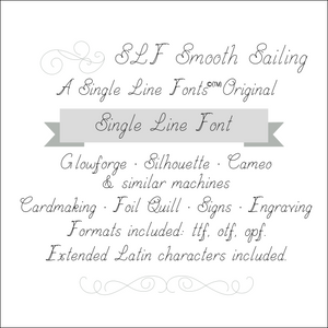 Single Line Font "SLF Smooth Sailing"