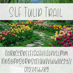 slf tulip trail single line font character examples