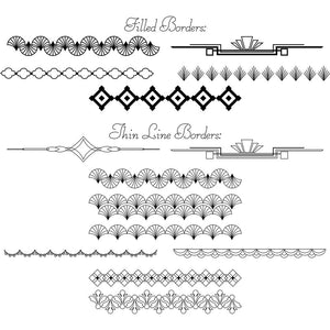 svg dividers borders download foil quill silhouette cricut