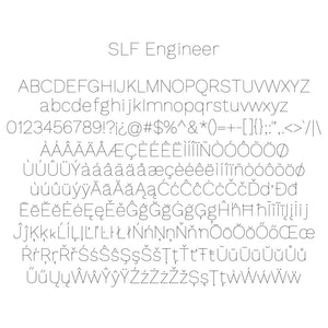 slf engineer single line san serif font for engraving