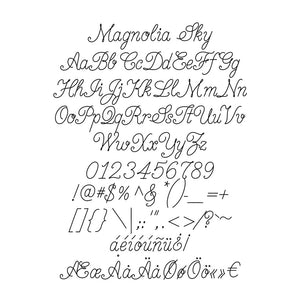 single line font slf magnolia sky engraving fonts for cnc