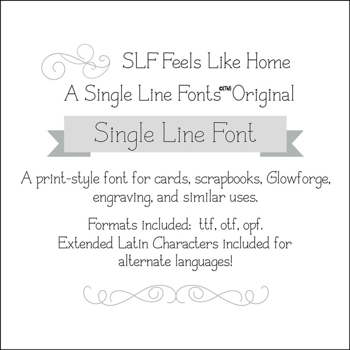slf feels like home single line font