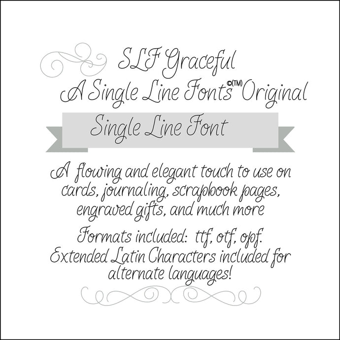 slf graceful single line glowforge font