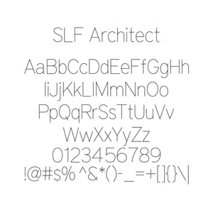 SLF-RHN Architect Single Line Engraving Font for Rhino Software
