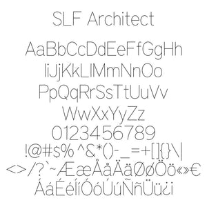 architect single line font for glowforge engraving pen tool sketch cursive script single storke