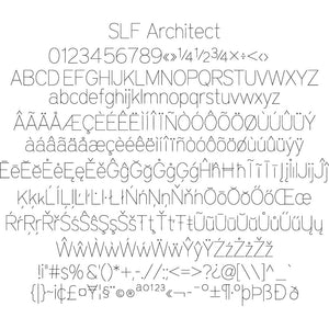 slf architect single line engraving font for glowforge silhouette cameo3 cricut foil quill christmas cards scrapbooking