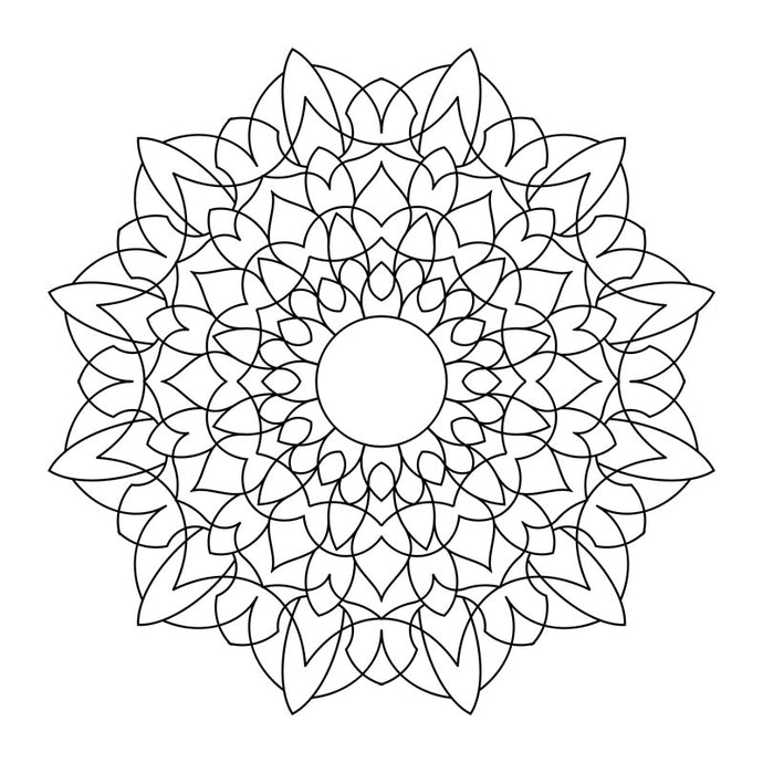 Classic Mandala Single Line Design