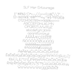 lightburn engraving font SLF Her Entourage for cricut silhouette glowforge