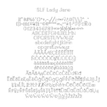 Load image into Gallery viewer, slf lady jane is a monoline font to use with glowforge, silhouette, and similar 