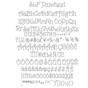 slf pinwheel single line font all characters example fonts for silhouette and cricut