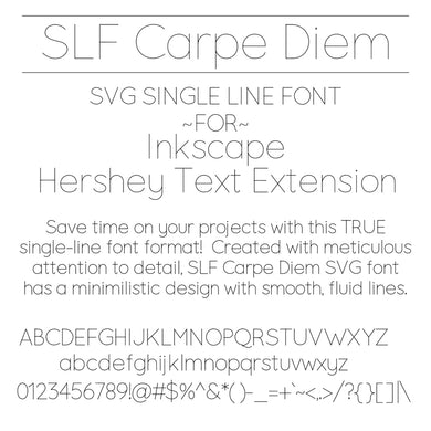 carpe diem svg single line font for inkscape hershey extension