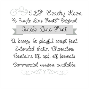 slf beachy keen single line font for silhouette cricut pazzles solo brother engraving inkscape hershey text