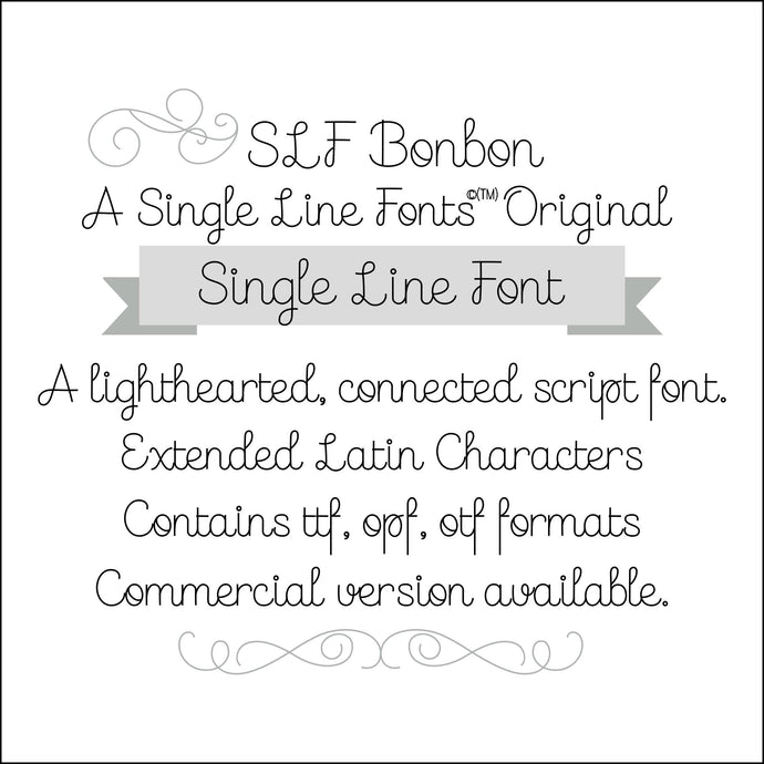 slf bonbon genuine single line font monoline one line hairline engraving fonts for cricut silhouette glowforge 