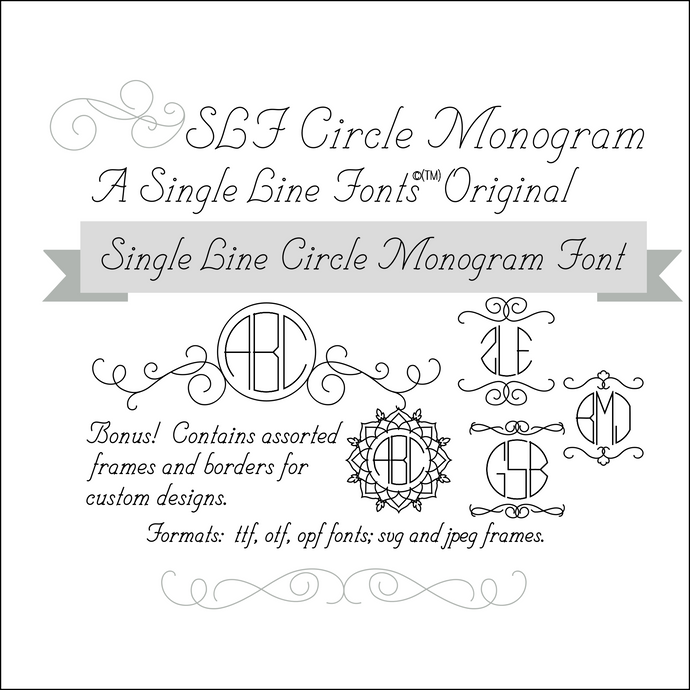single line monogram font circle silhouette cricut sure cuts a lot scal6 scal5 pen tools sketch pen font