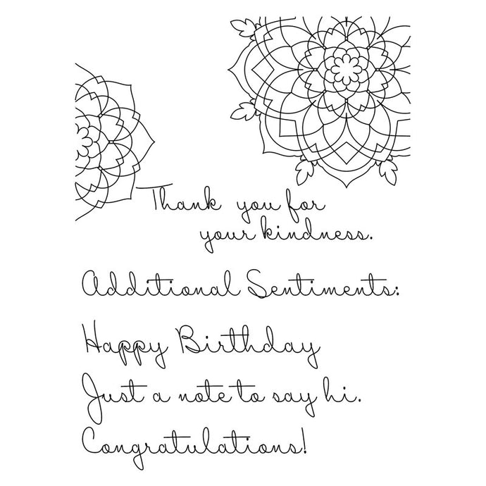 Mandala Card Single Line Design