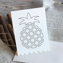 Load image into Gallery viewer, downloadable png pineapple svg line design for cricut machines