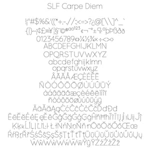 single line engraving font slf carpe diem
