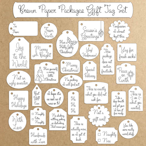 Kraft Paper Gift Tags Set